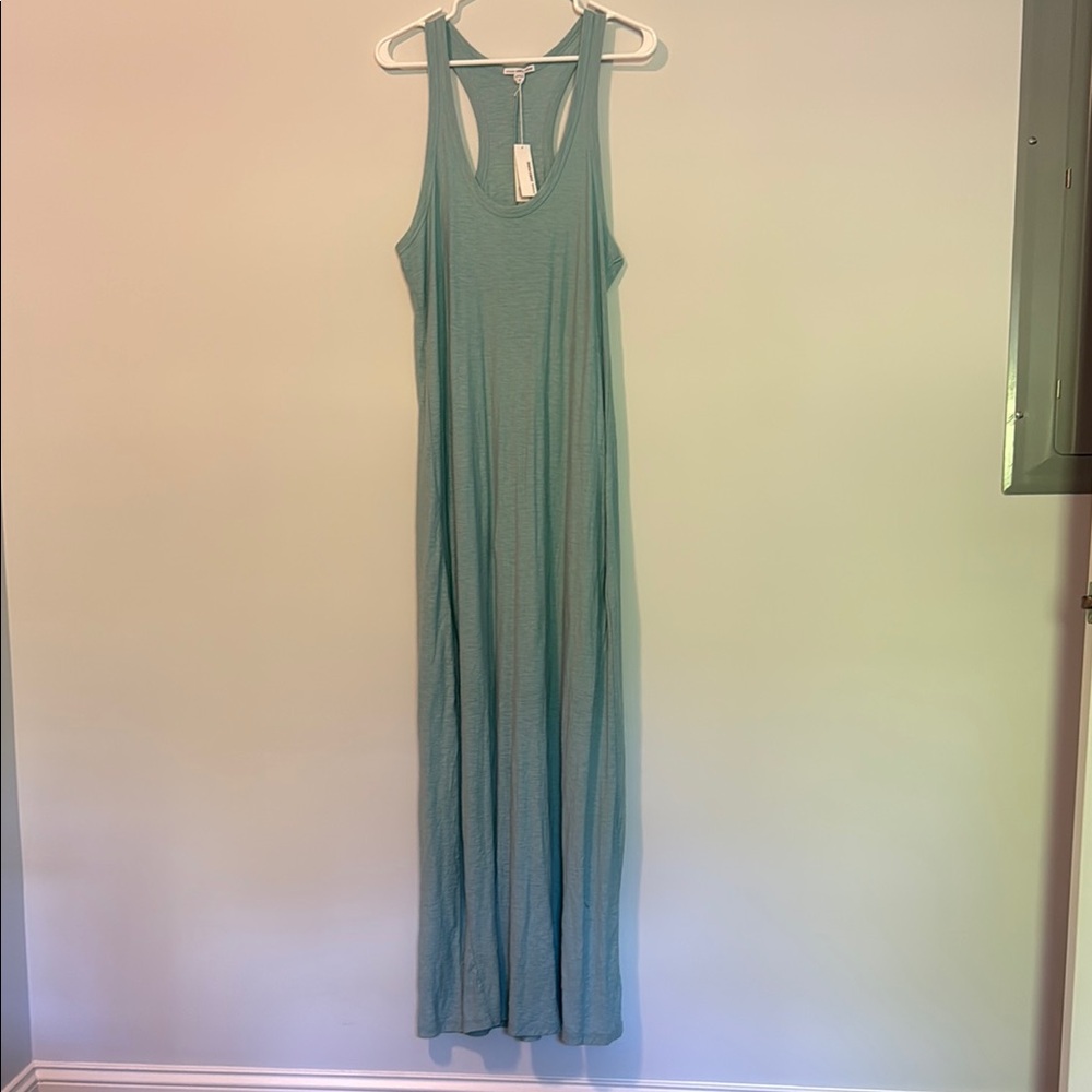 James Perse Green Sleeveless Halter Maxi Dress size 4 (XL) NWT.